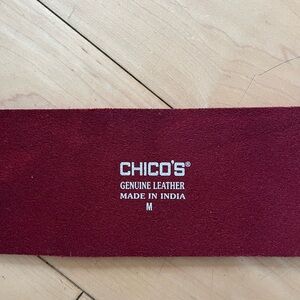 Chico's Genuine Leather Belt - Red